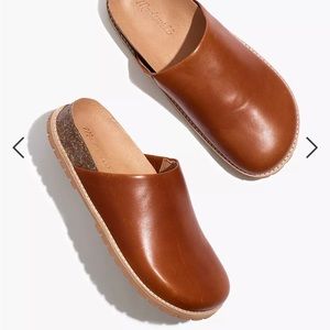 MADEWELL - The Layne Clog Mule in Brown Leather - New w/shelf wear - SIZE 8